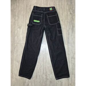 Empire Women's Black and Green Jeans y2k